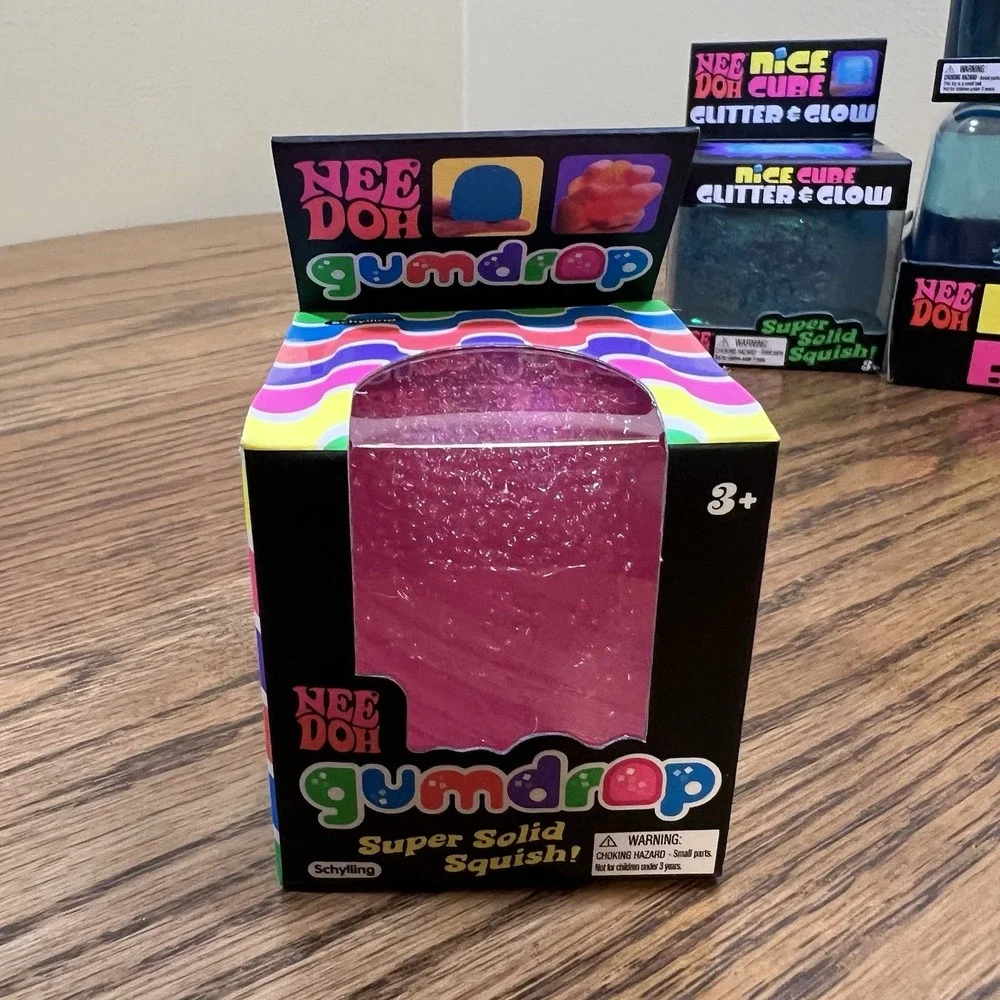 Schylling Needoh New Authentic Lot Of 12 Rainboh Snowball Jelly Squish Nice Berg